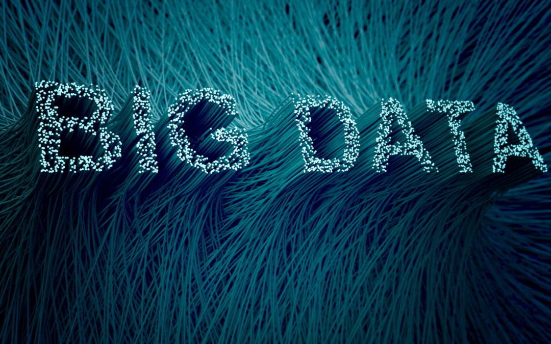 big data graphic on blue background