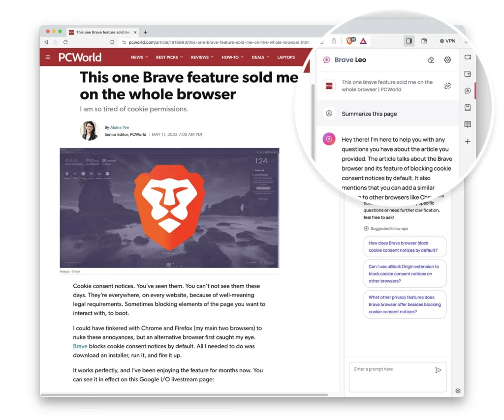 brave app screenshot